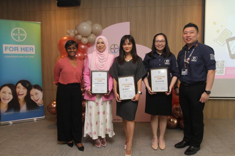 At the Alpro Birth Control Teleconsult launch, from the left, Yamini Prakash, Dr Maiza Tusimin, Sazzy Falak, Lim En-Ni, and L