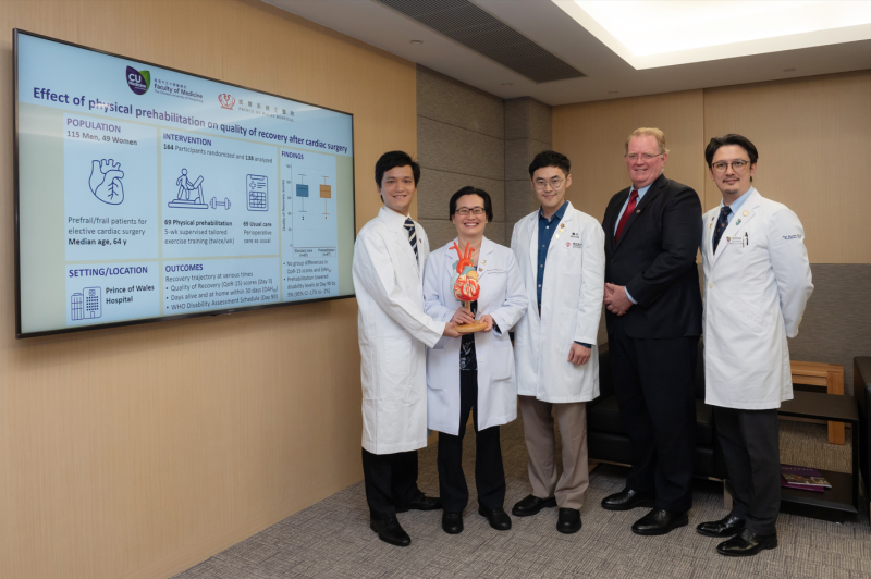 From left: Dr Derek Yau, Prof Anne Lee, Dr Man-Kin Wong, Prof Gavin Joynt, Prof Randolph Wong