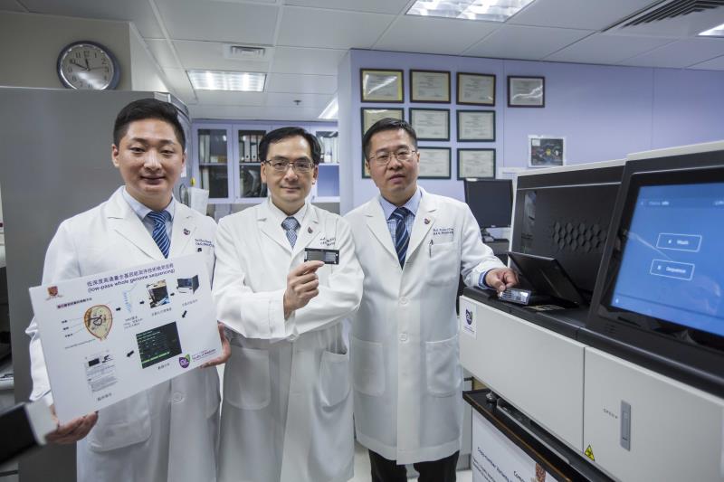 From left: Dr Elvis Dong, Prof Tak-Yeung Leung, Prof Richard Choy