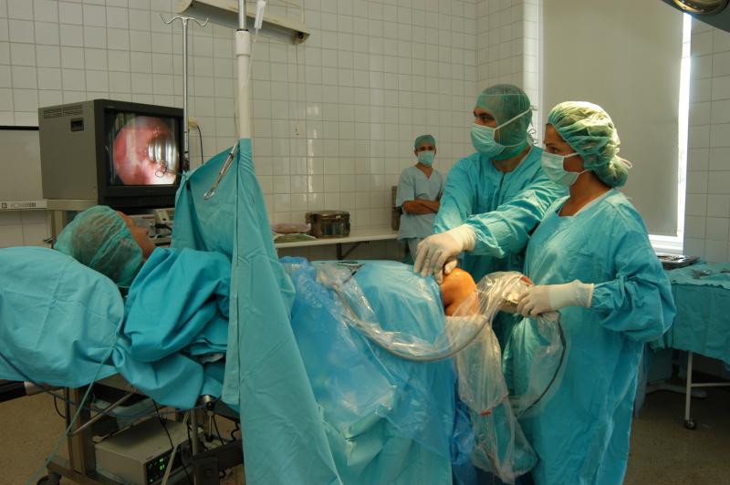 Laparoscopy surgery in action