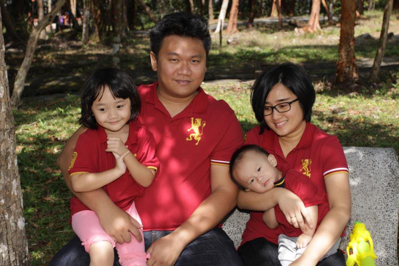 Dr Low and his family at an outing.