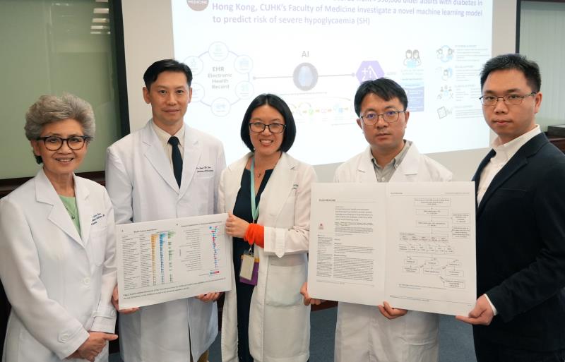 From left: Prof Juliana Chan, Dr Jones Chan, Dr Elaine Chow, Dr Aimin Yang, Mr Mai Shi