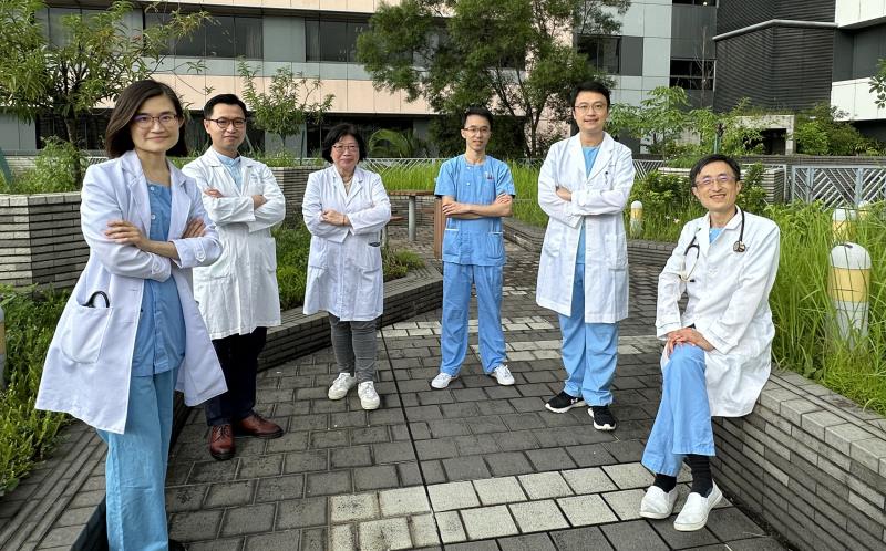 The research team (from left): Dr Grace Lui, Dr Ryan Sze, Ms Catherine Cheung, Dr Timothy Li, Dr Gordon Chan, Dr Kai-Ming Cho