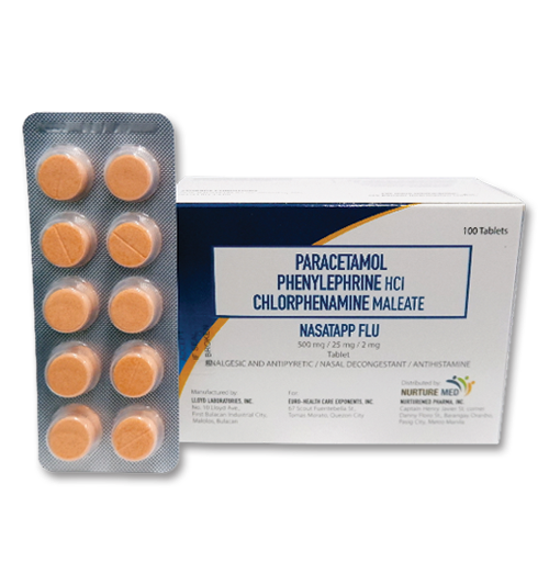 Product Highlight - Paracetamol + Phenylephrine HCl + Chlorphenamine Maleate (Nasatapp Flu)