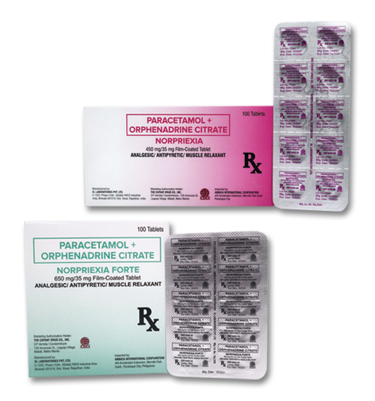 Product Highlight - Paracetamol + Orphenadrine Citrate (Norpriexia/Norpriexia Forte)