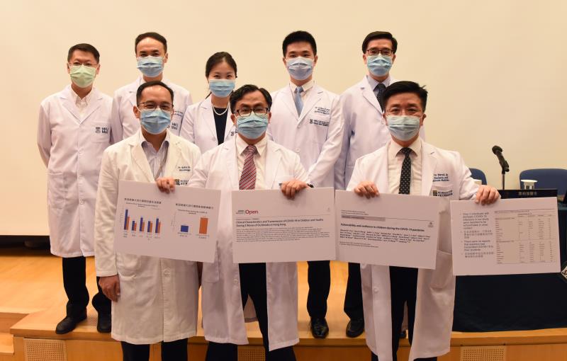 Back row (from left): Dr Wilfred Wong, Professor Ian Wong, Dr Winnie Tso, Prof Wing-Hang Leung. Front row (from left): Dr Kel