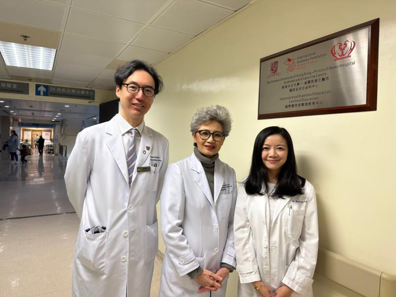 From left: Prof Ronald Ma, Prof Juliana Chan and Prof Andrea Luk