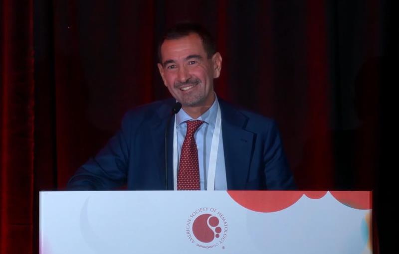 Dr  Antonio Risitano from the EBMT, Leiden, Netherlands, discusses the findings of the final 2-year analysis of the EBMT-Saaw