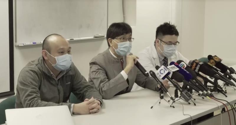 From left: Dr Hin Chu, Prof Kwok-Yung Yuen, Dr Jasper Chan