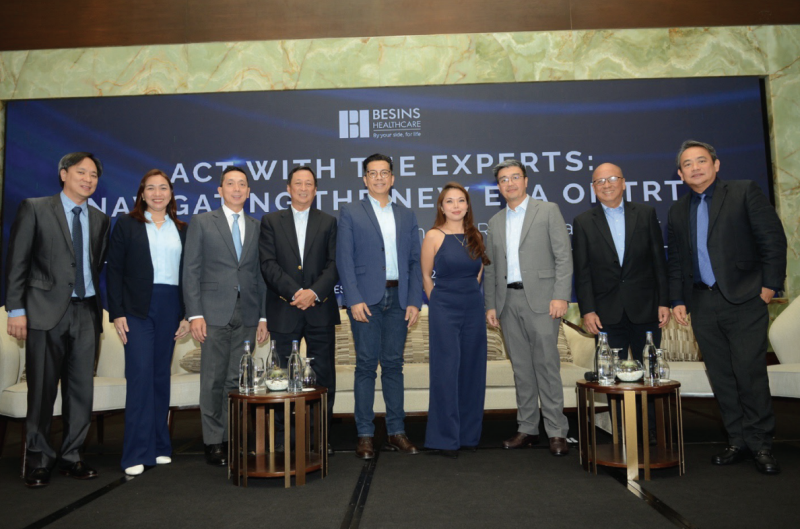 Figure 2. Panelists and speakers in the symposium. From left: Dr Enrique lan S. Lorenzo, Ms. Russelyn M. Queta, Dr Nikko J. Magsanoc, Dr Jose Dante P. Dator, Dr Nemencio A. Nicodemus, Dr Rica Vina P. Cruz, Dr Norwin T Uy, Dr Roberto C. Mirasol, and Mr. Paul L. Reyes.