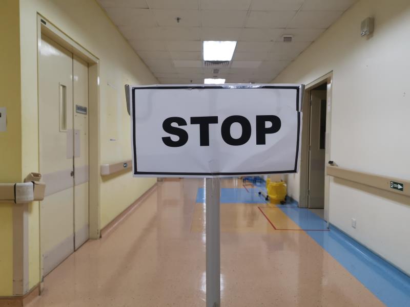 Restricted access to a ward under disinfection at Hospital Sungai Buloh, Selangor, a designated MOH hospital for COVID-19 treatment. (Photo credit: Yeexin Richelle/Shutterstock)